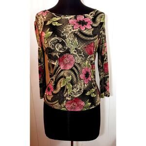Brittany Black size medium multicolored blouse